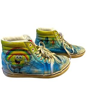 Vans x SpongeBob SquarePants Hi Top Sneakers Men 7 Women 8.5